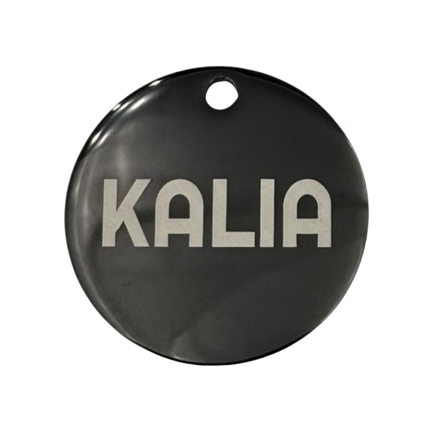 UNIKTAG - Personalisierte runde Hunde- und Katzenmedaille - Beidseitig gravierter Edelstahl
