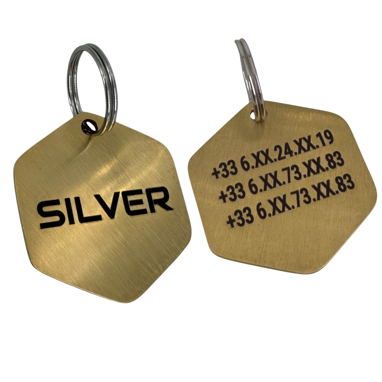 Large hexagon brass medal