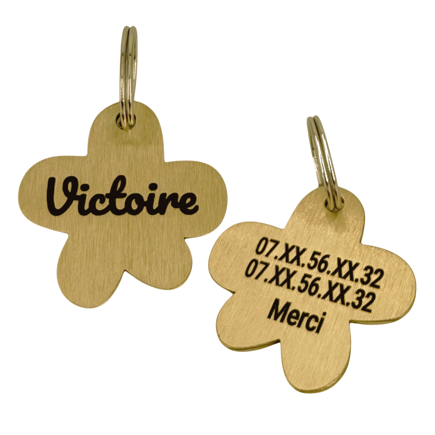 Brass flower medal