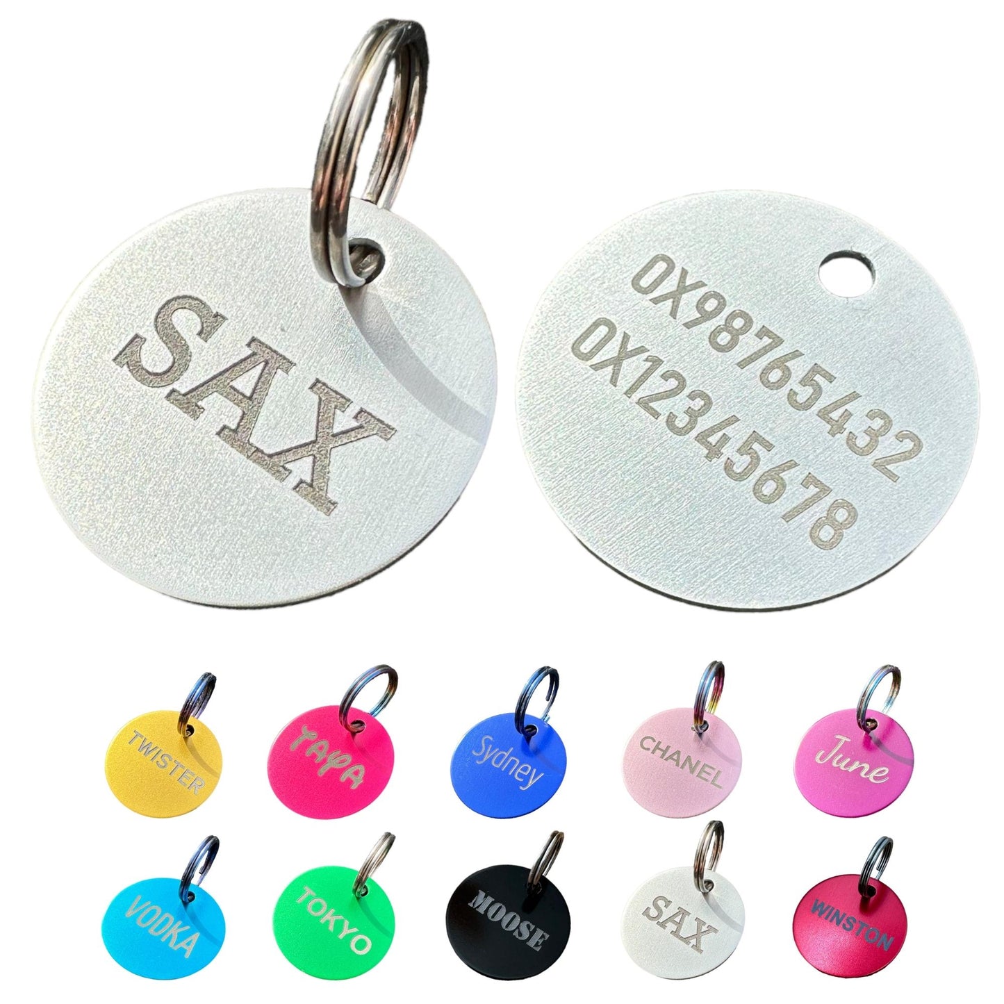 UNIKTAG - Round aluminum medal - Lightweight, colorful and customizable