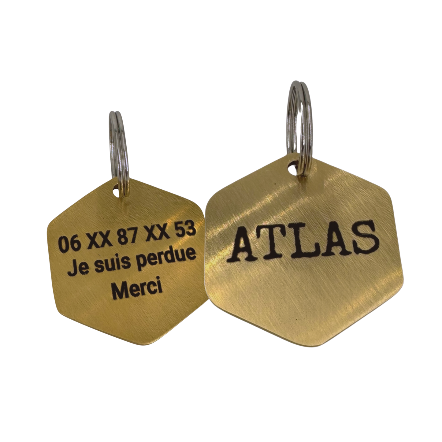 Large hexagon brass medal