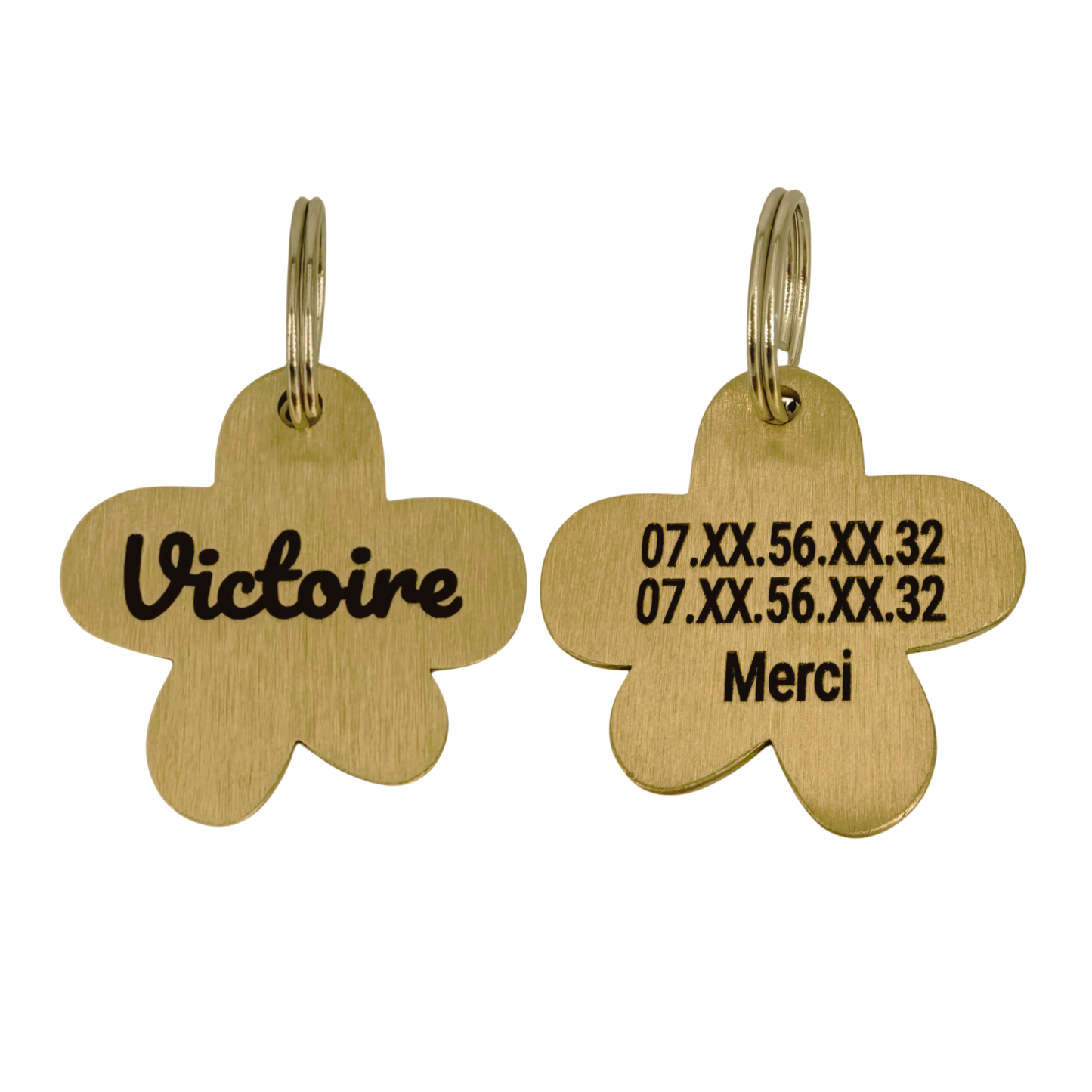 Brass flower medal