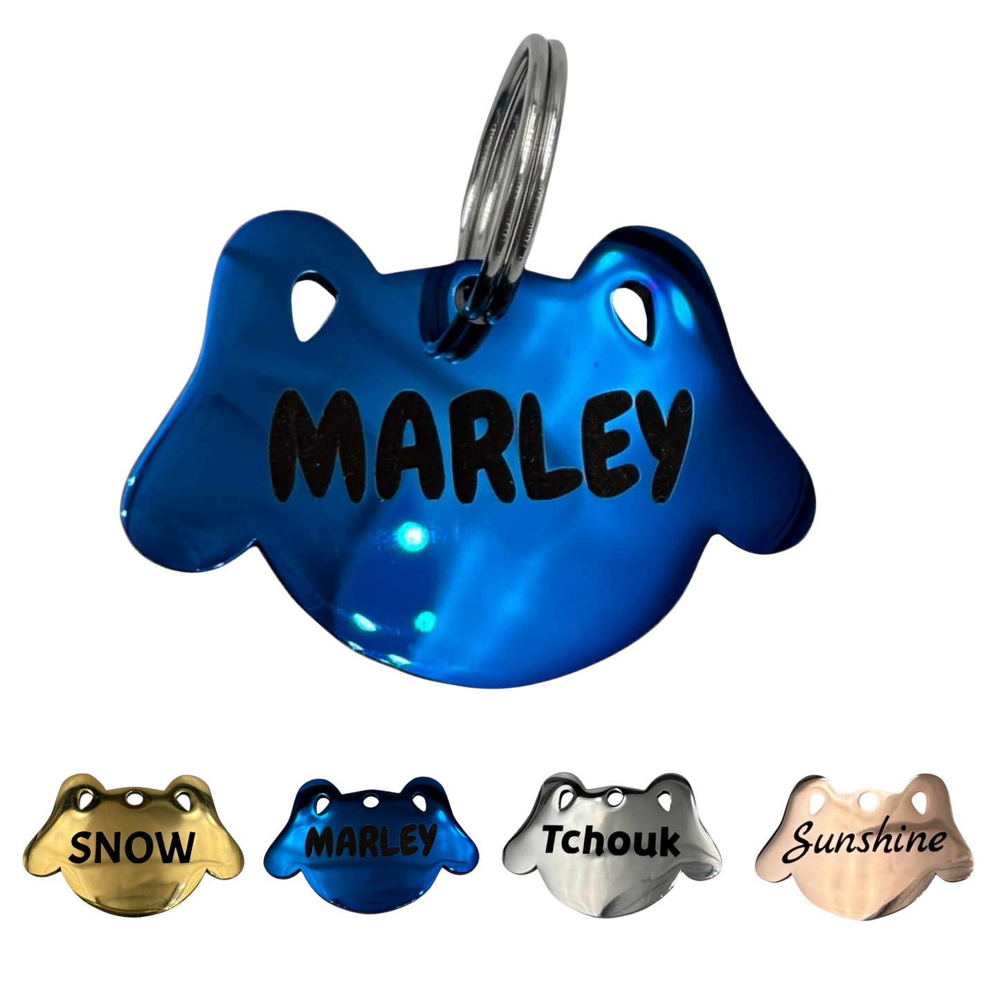 UNIKTAG – Large Ears Stainless Steel Medal – Customizable and Original