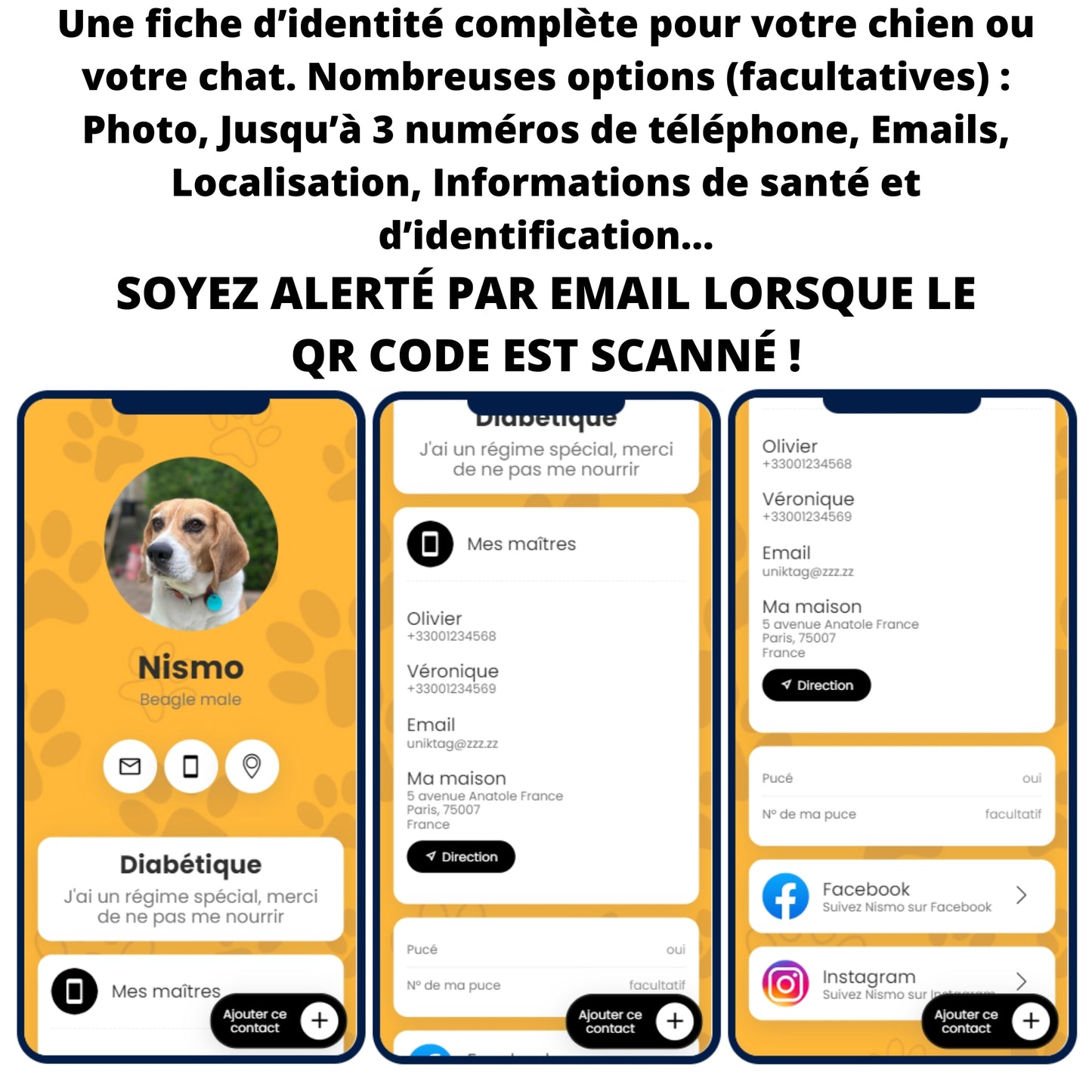Médaille QR Code losange en laiton