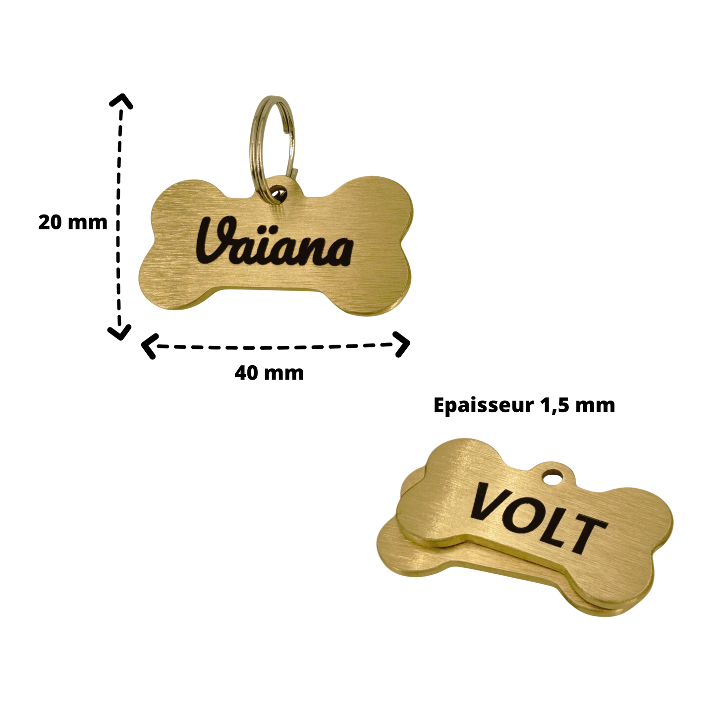 Large brass bone medal