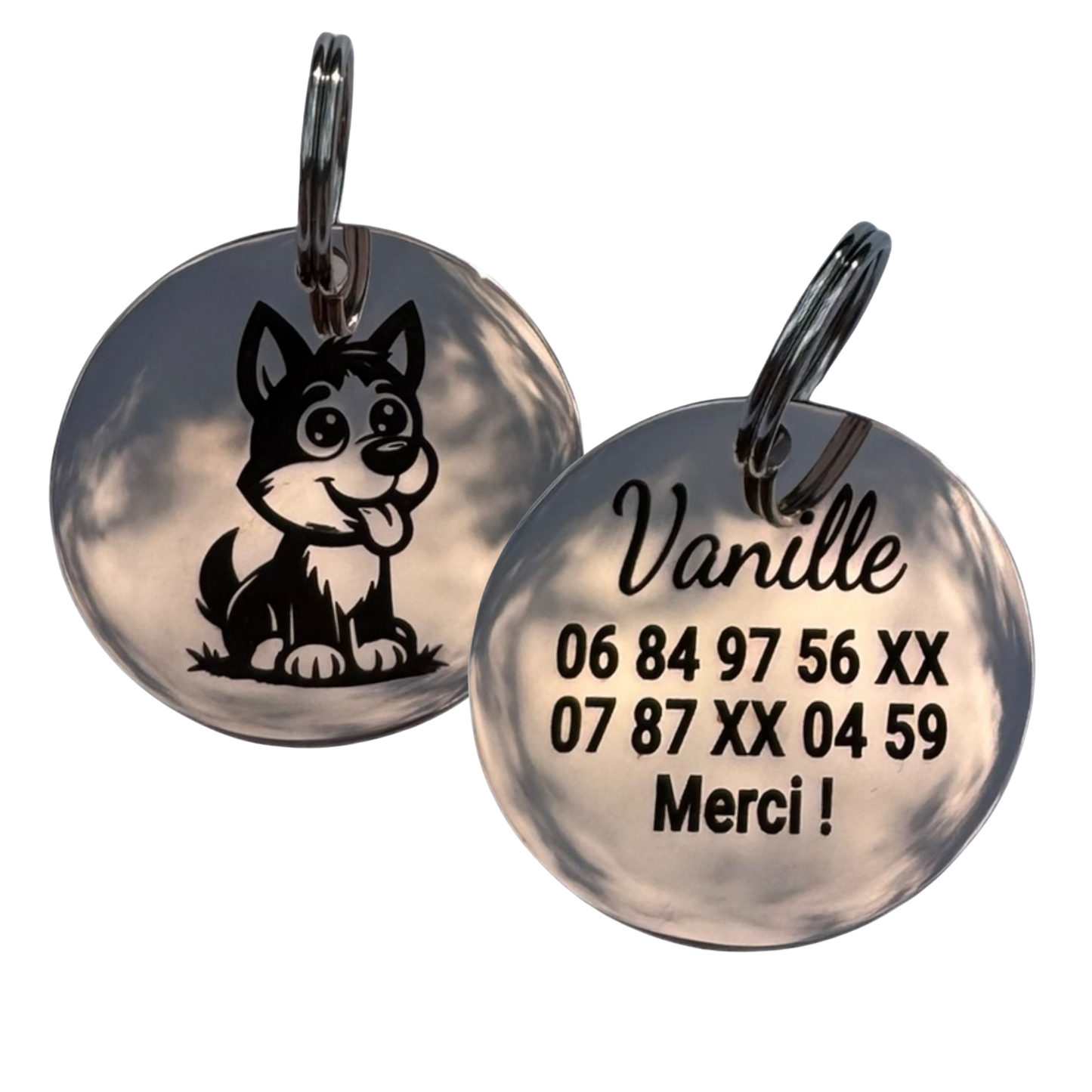 UNIKTAG - Personalized Stainless Steel Cartoon Dog Tag, 50 Adorable Designs | Luxury and Originality