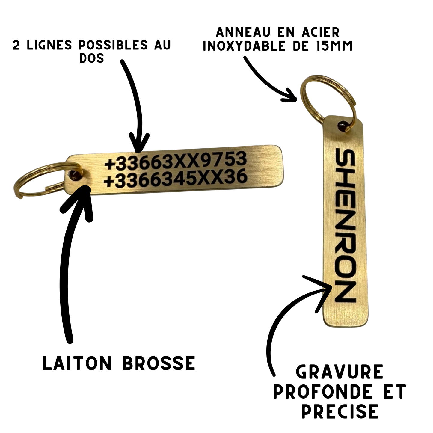 Long brass bar medal