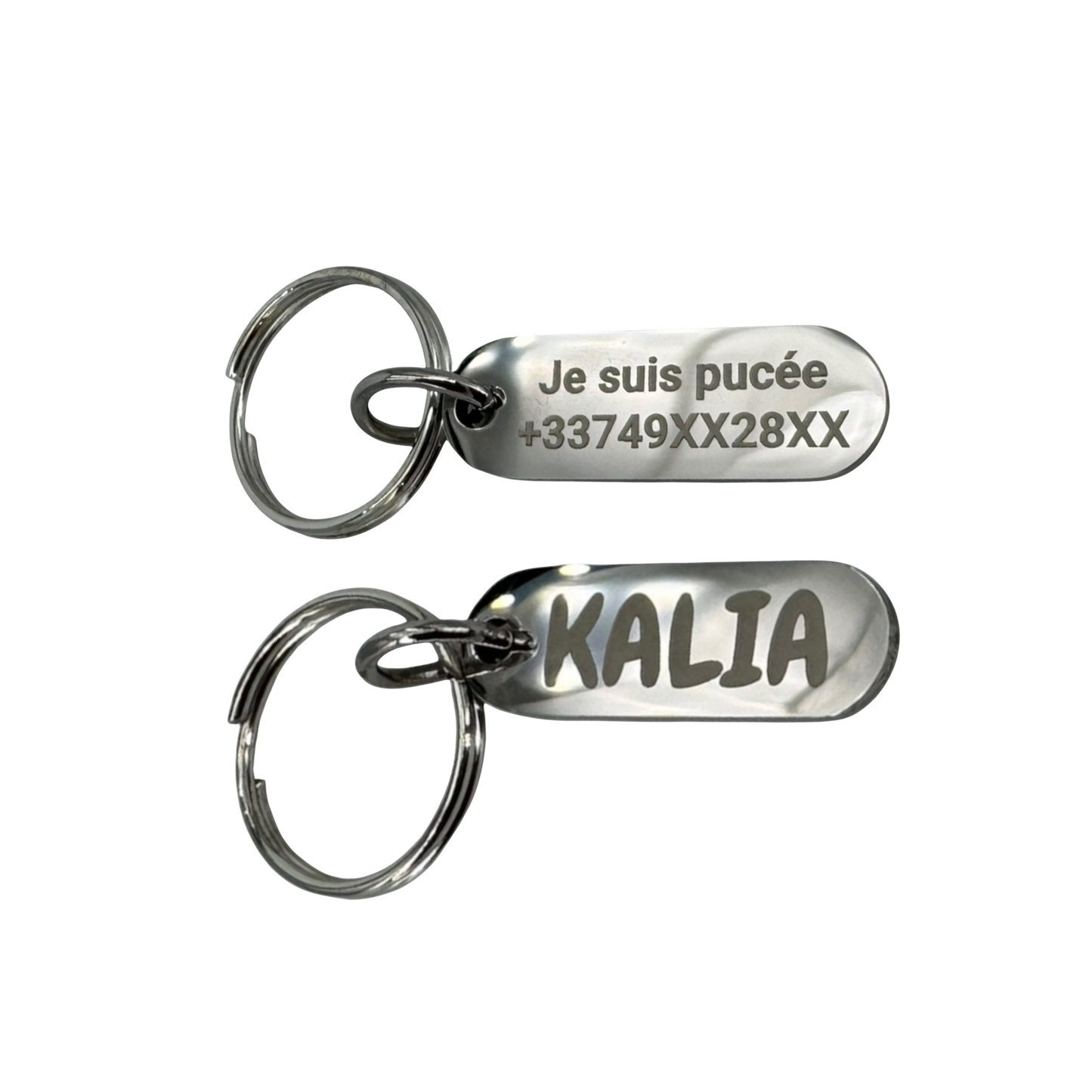 UNIKTAG - Mini-Hunde- und Katzen-ID-Tag aus Edelstahl - Personalisierbar, diskret und elegant | Luxus und Originalität