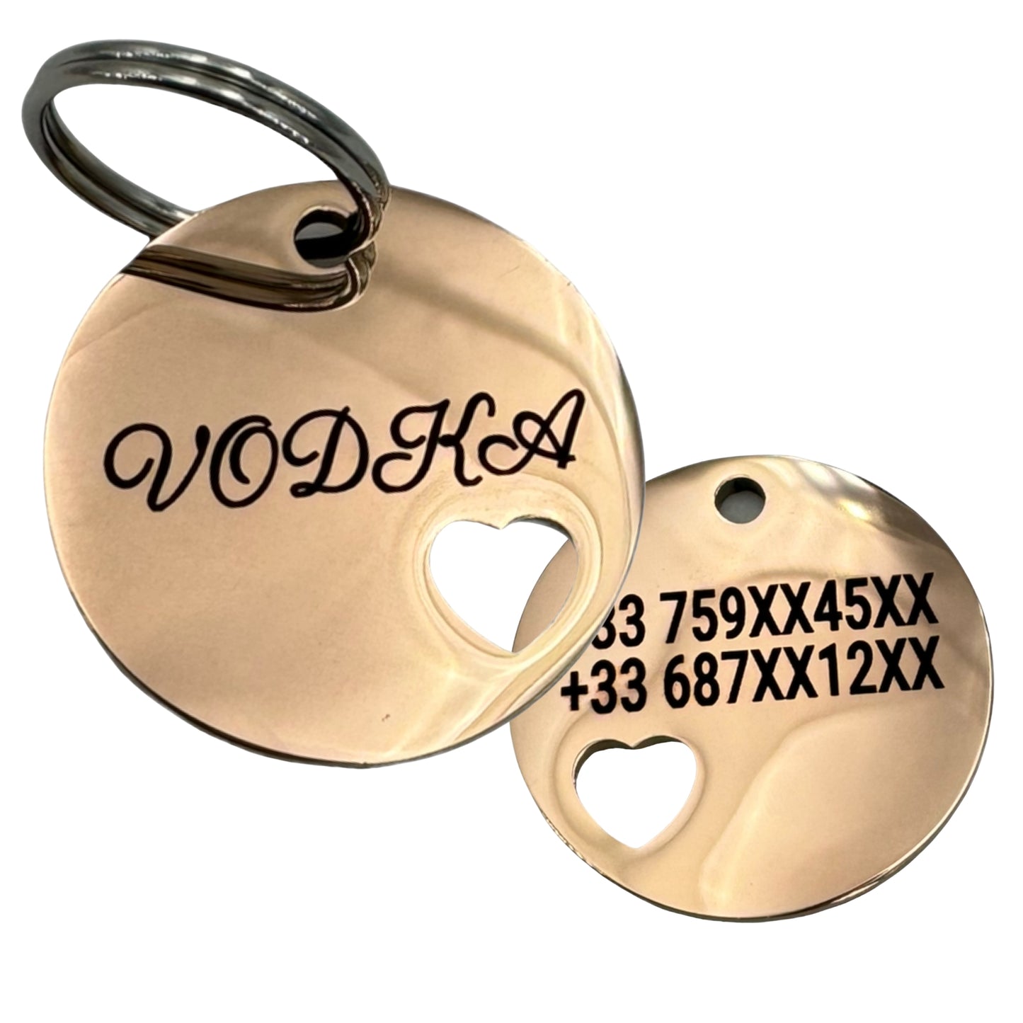 Heart-shaped steel medal