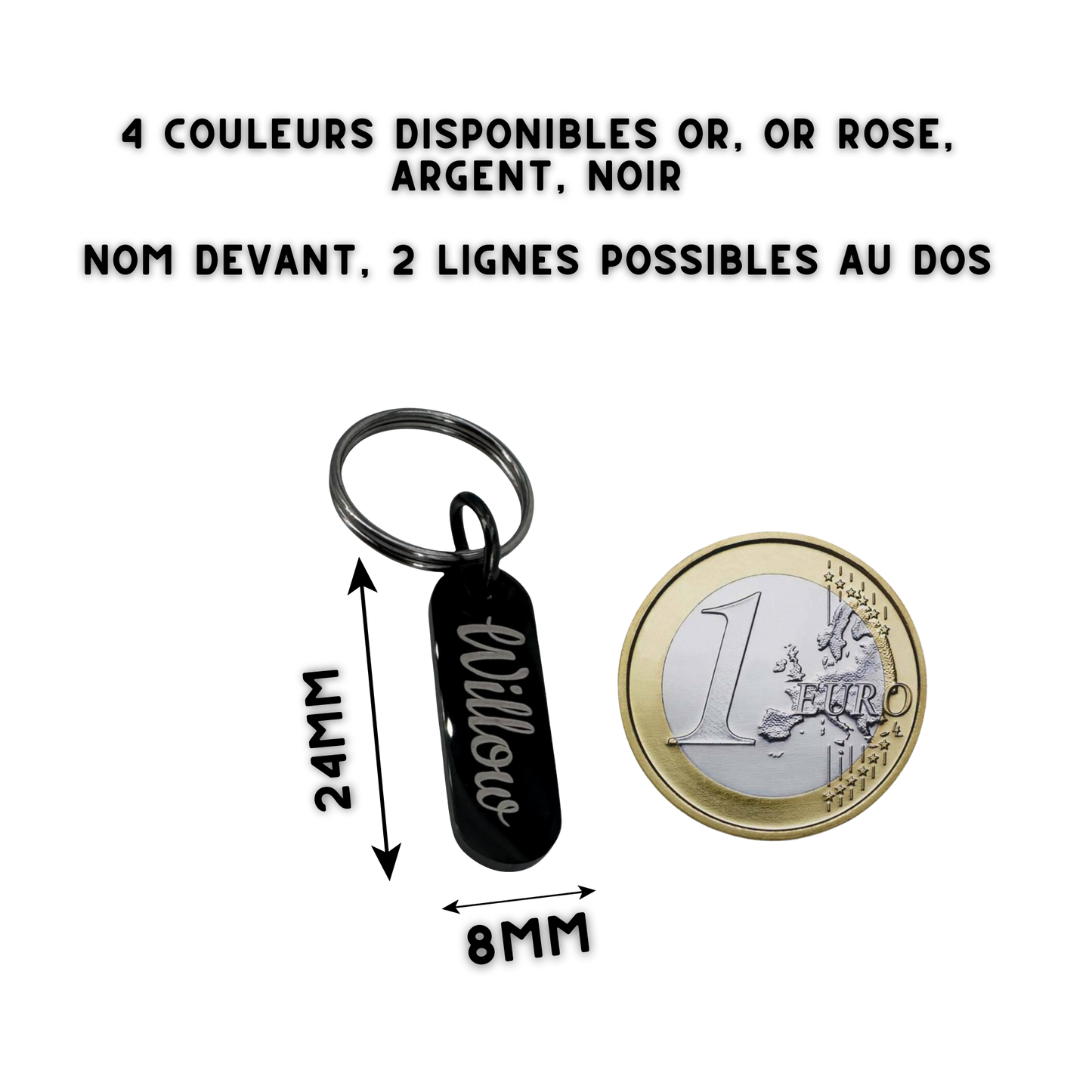 UNIKTAG - Mini-Hunde- und Katzen-ID-Tag aus Edelstahl - Personalisierbar, diskret und elegant | Luxus und Originalität