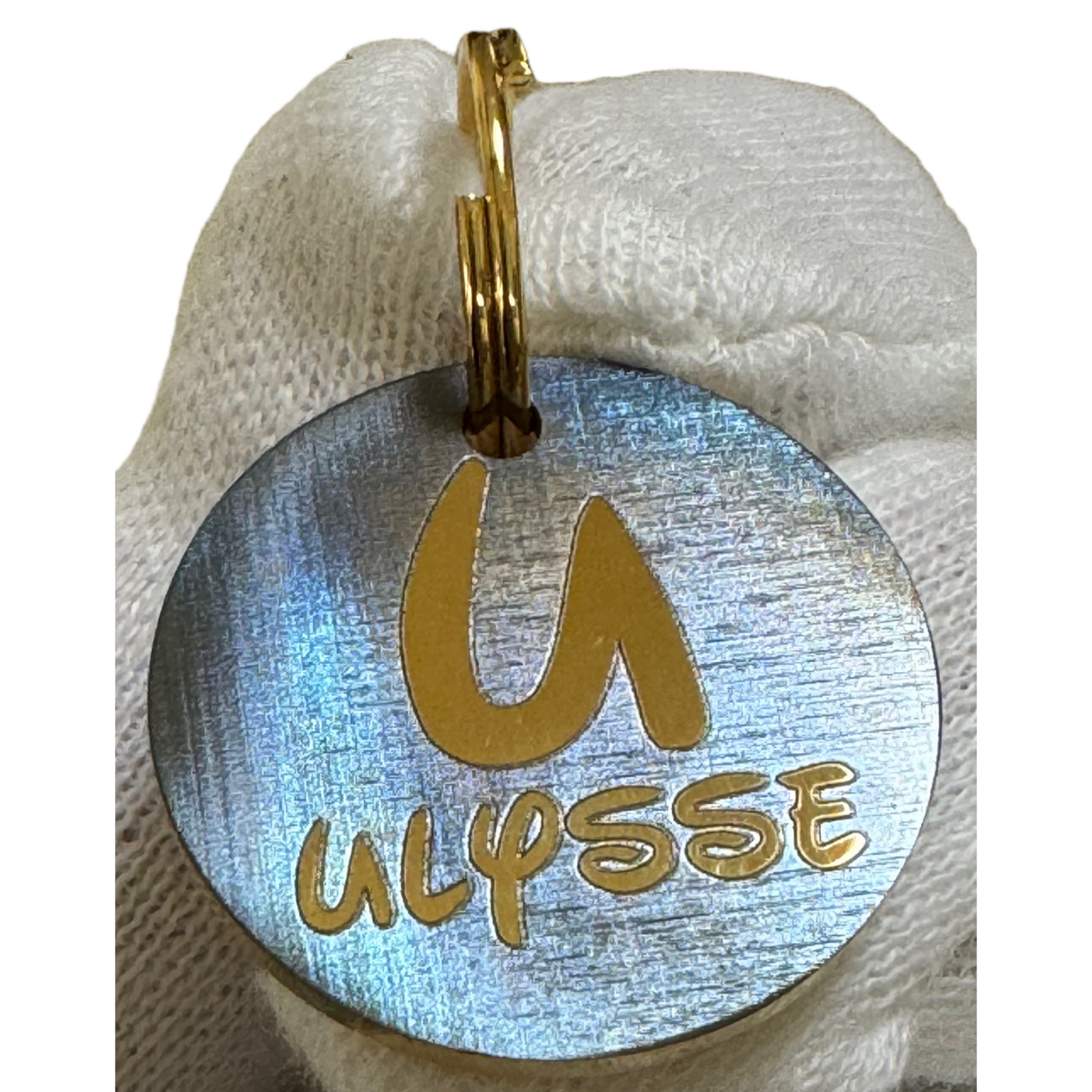 Médaille QR Code en acier Edition Spéciale irisée Numbers & Letters