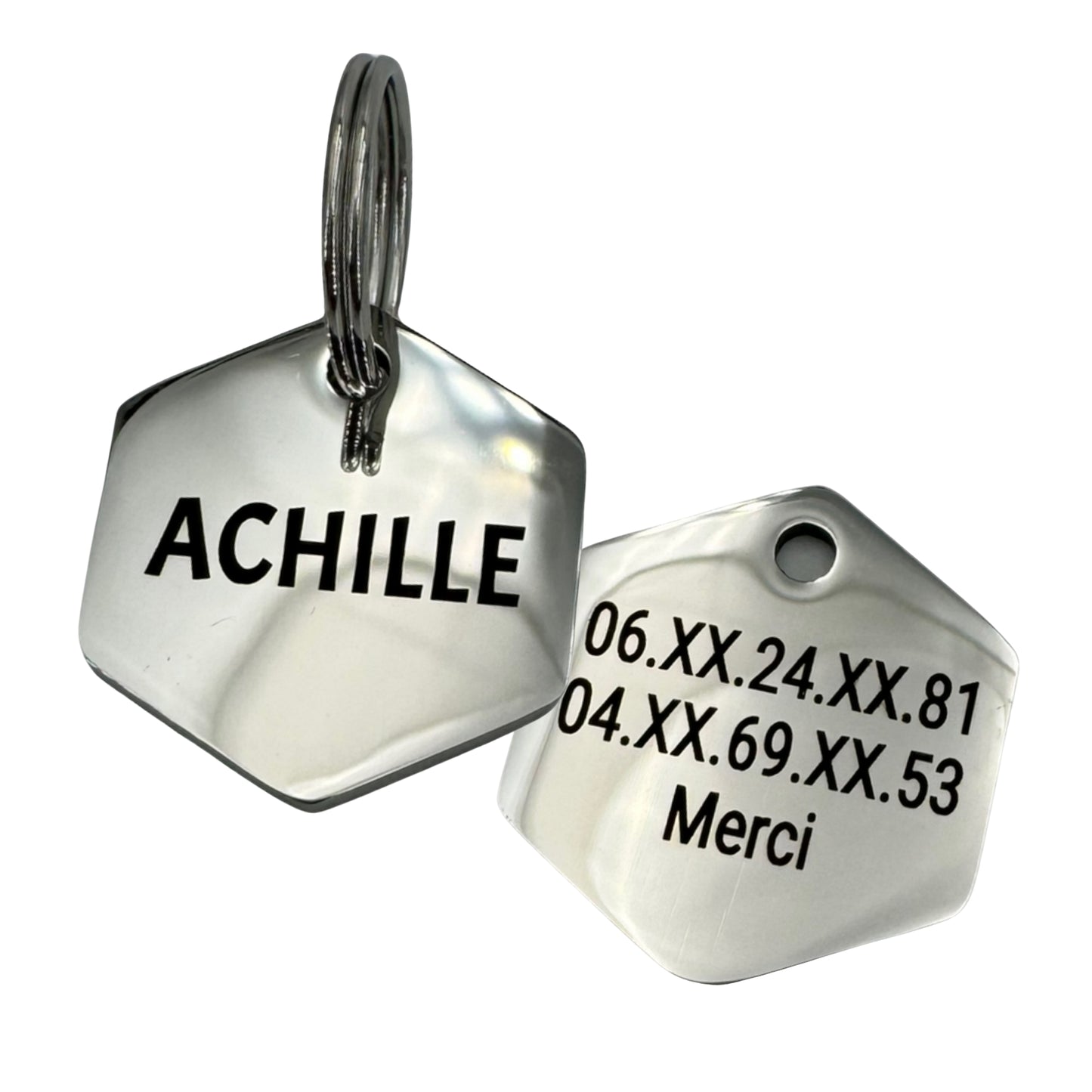 25mm hexagonal steel medal