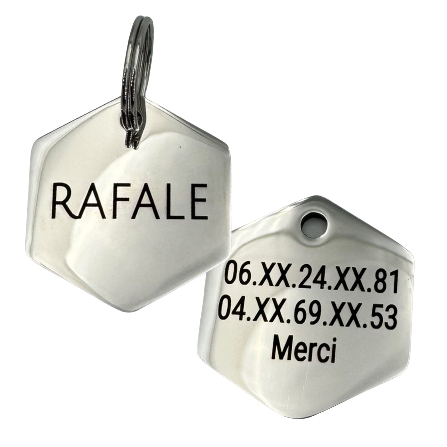 30mm hexagonal steel medal