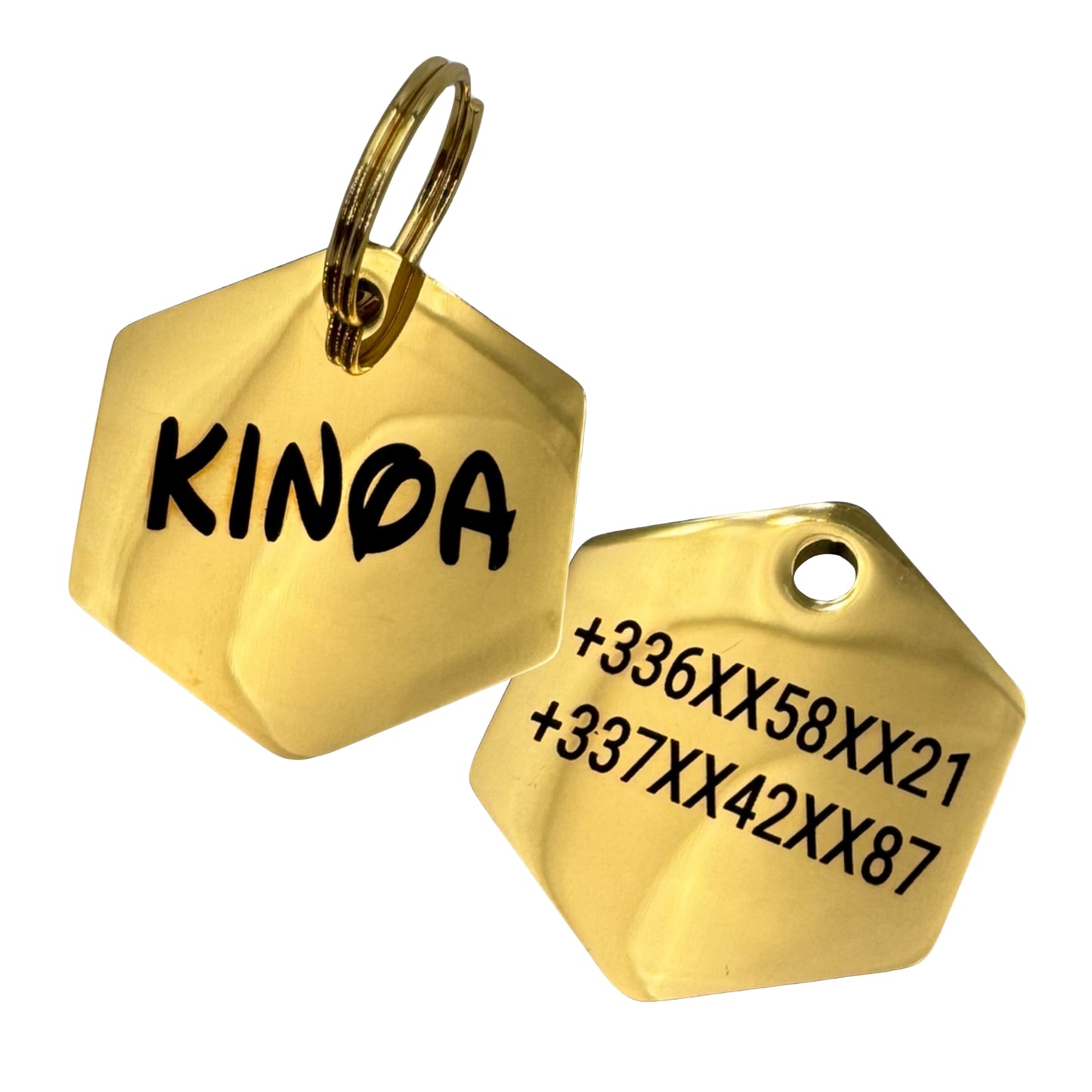 30mm hexagonal steel medal