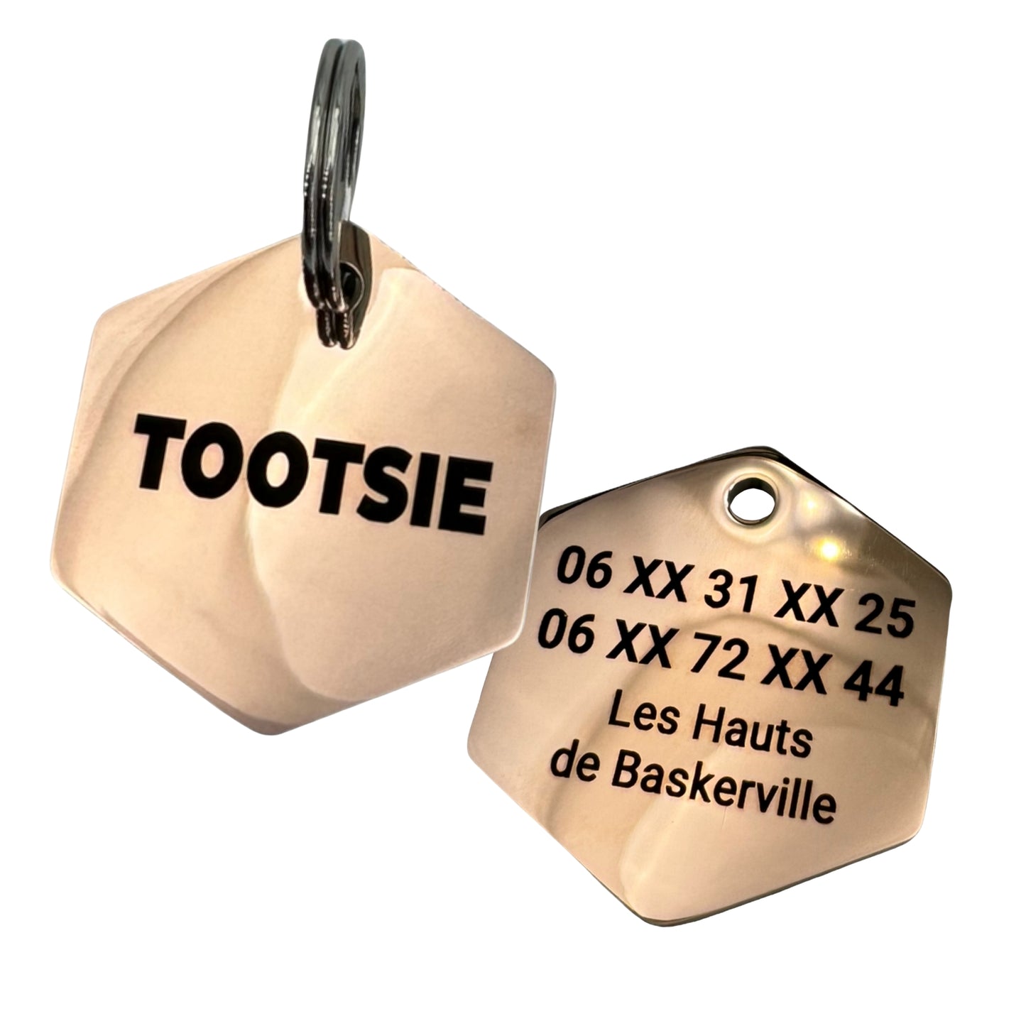 30mm hexagonal steel medal