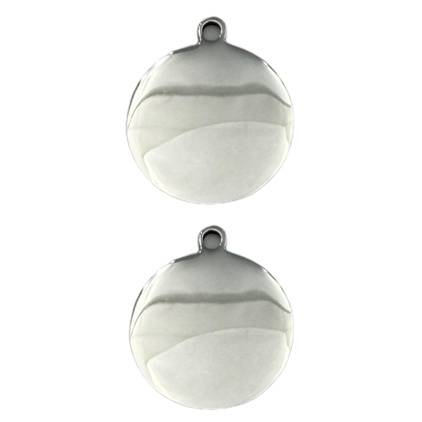 Médaille ronde de 25mm avec attache déportée en acier