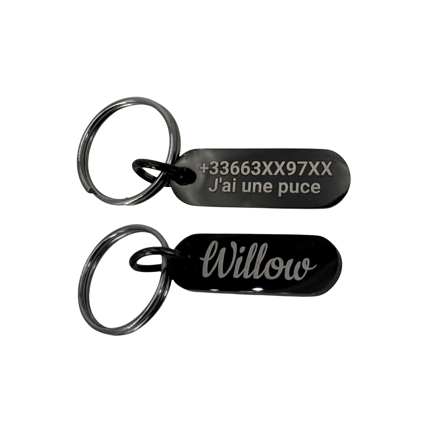 UNIKTAG - Mini-Hunde- und Katzen-ID-Tag aus Edelstahl - Personalisierbar, diskret und elegant | Luxus und Originalität