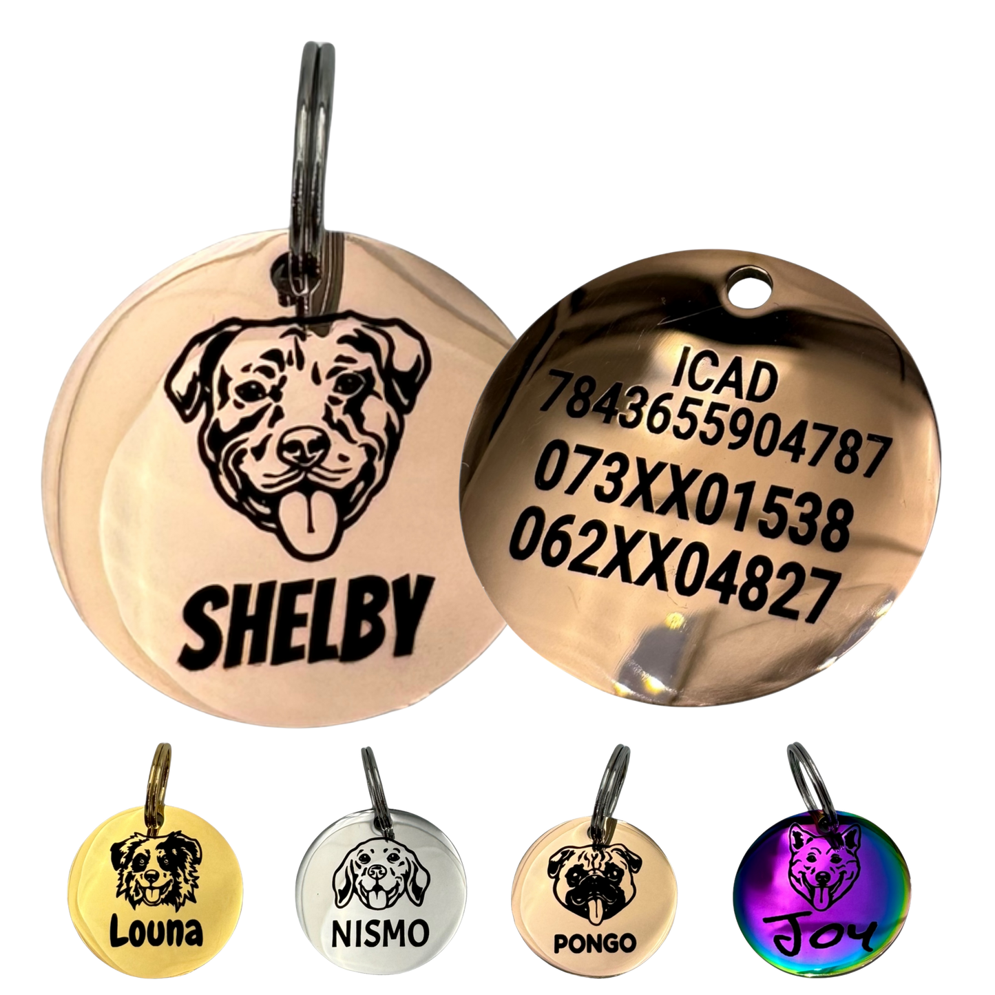 UNIKTAG - Stainless Steel Dog Tag - Personalized, 70 Breeds Available | Luxury and Originality