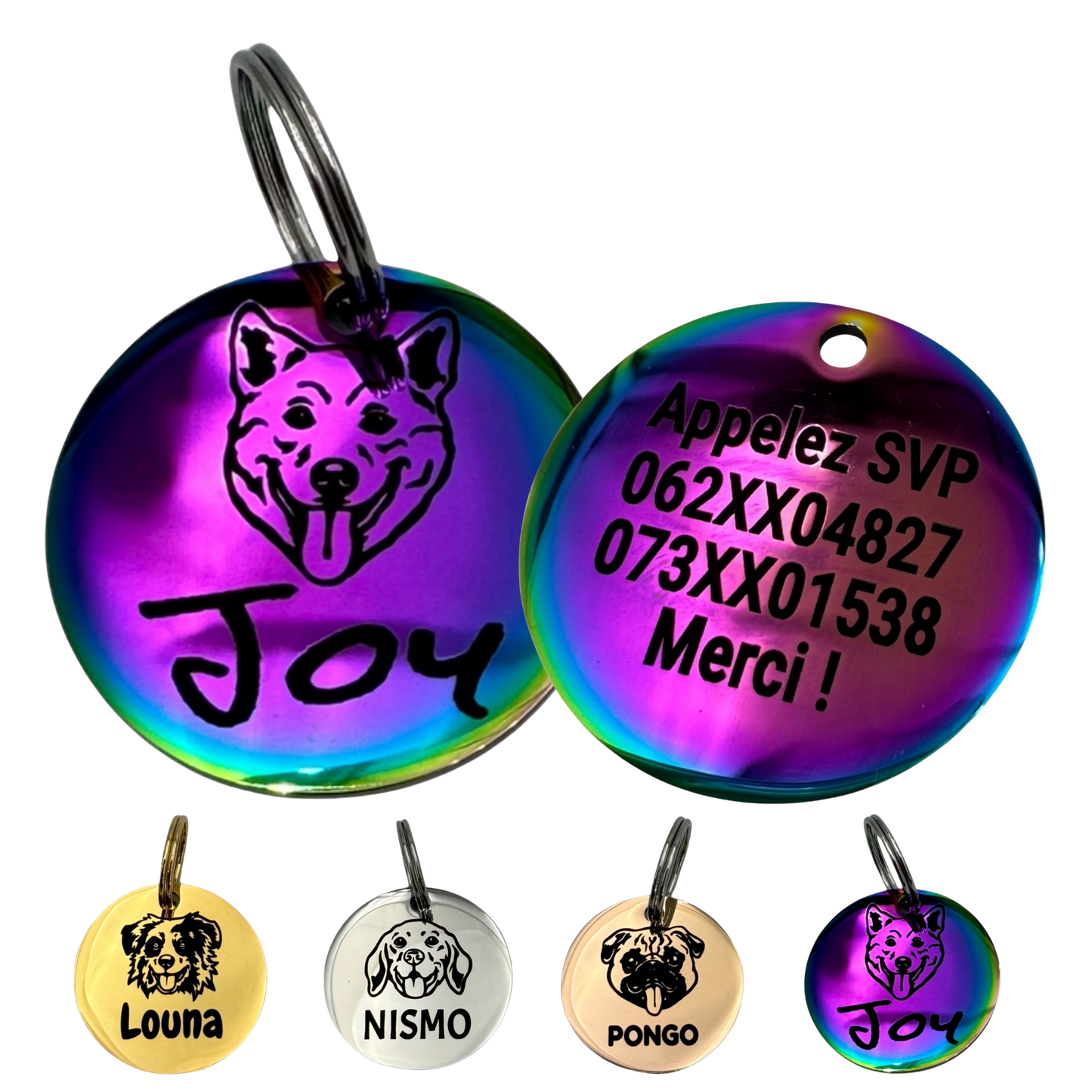UNIKTAG - Stainless Steel Dog Tag - Personalized, 70 Breeds Available | Luxury and Originality