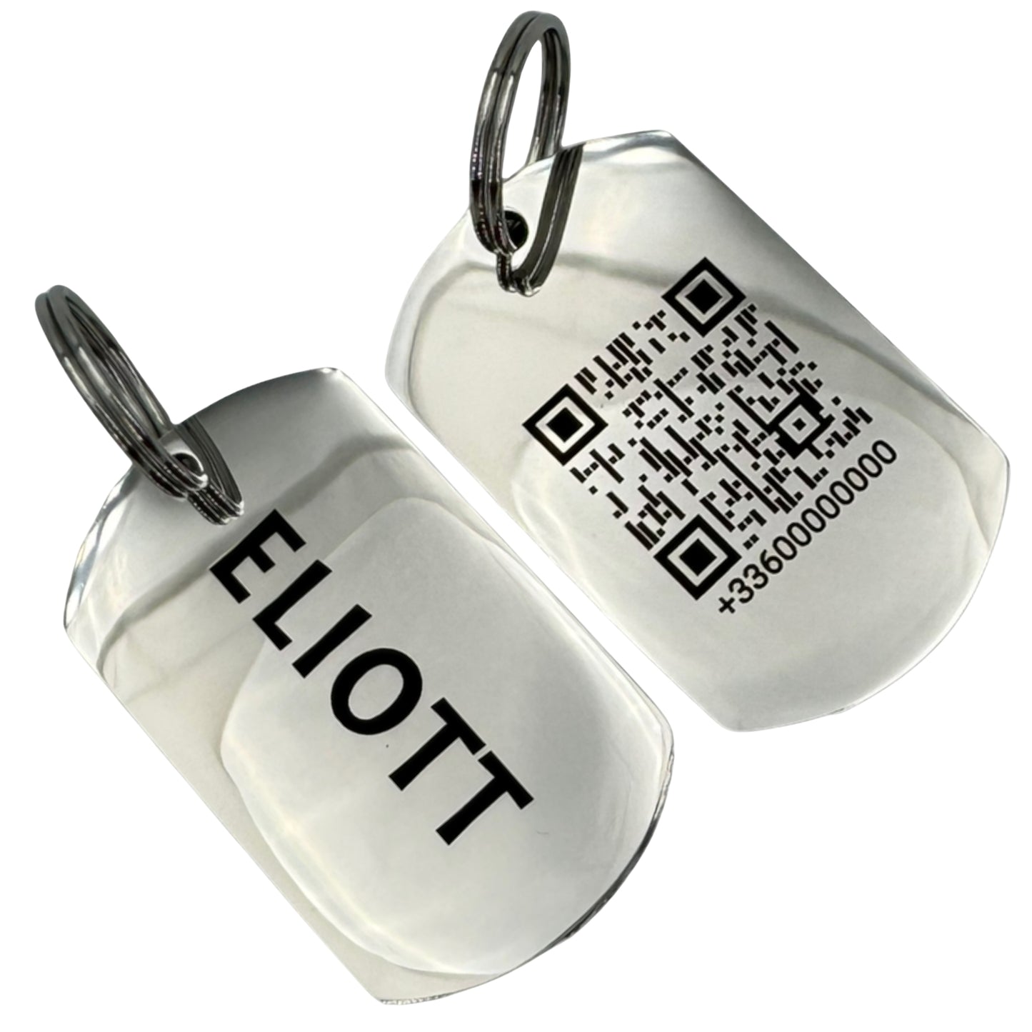 UNIKTAG – QR Code Stainless Steel Dog and Cat ID Tag – Customizable