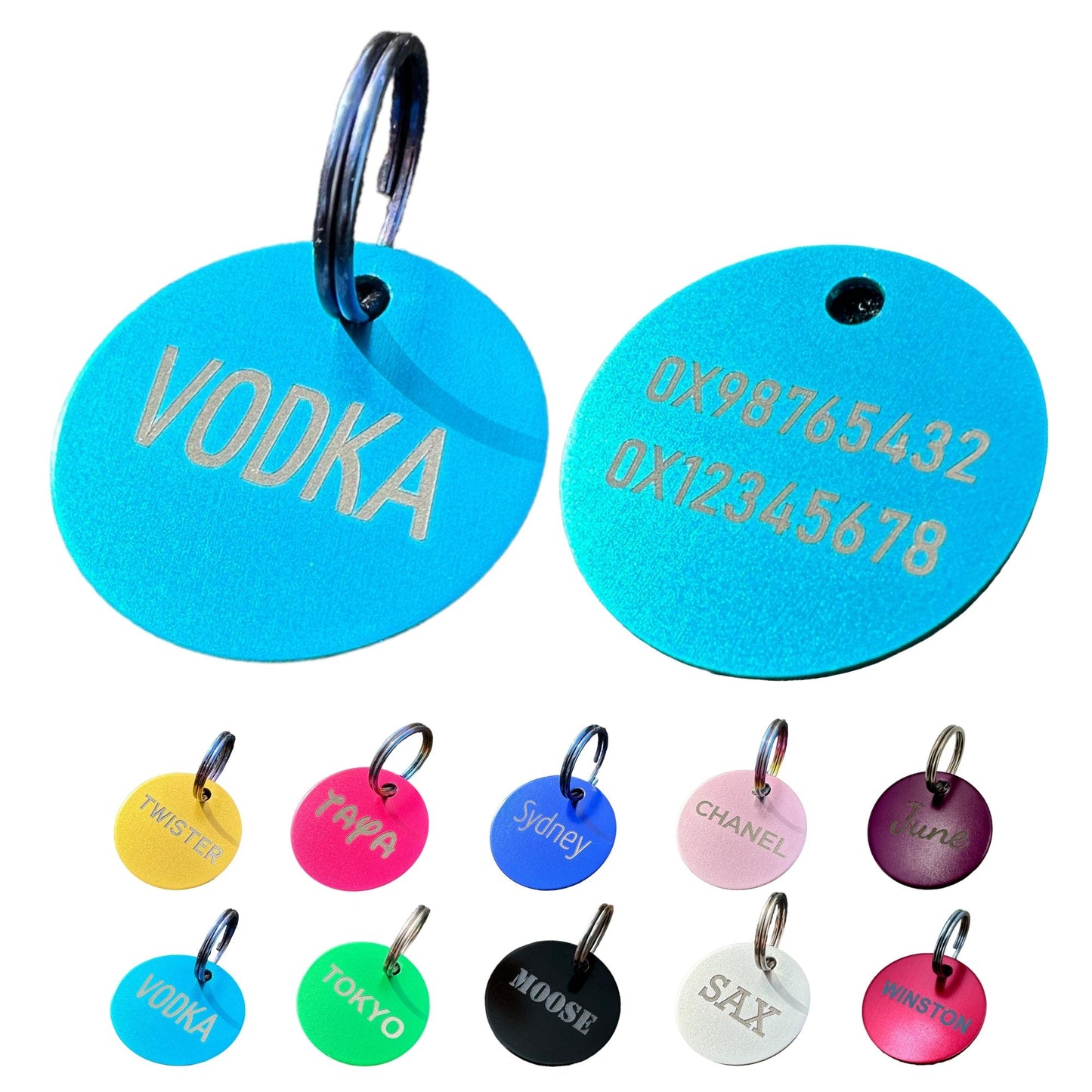 UNIKTAG - Round aluminum medal - Lightweight, colorful and customizable