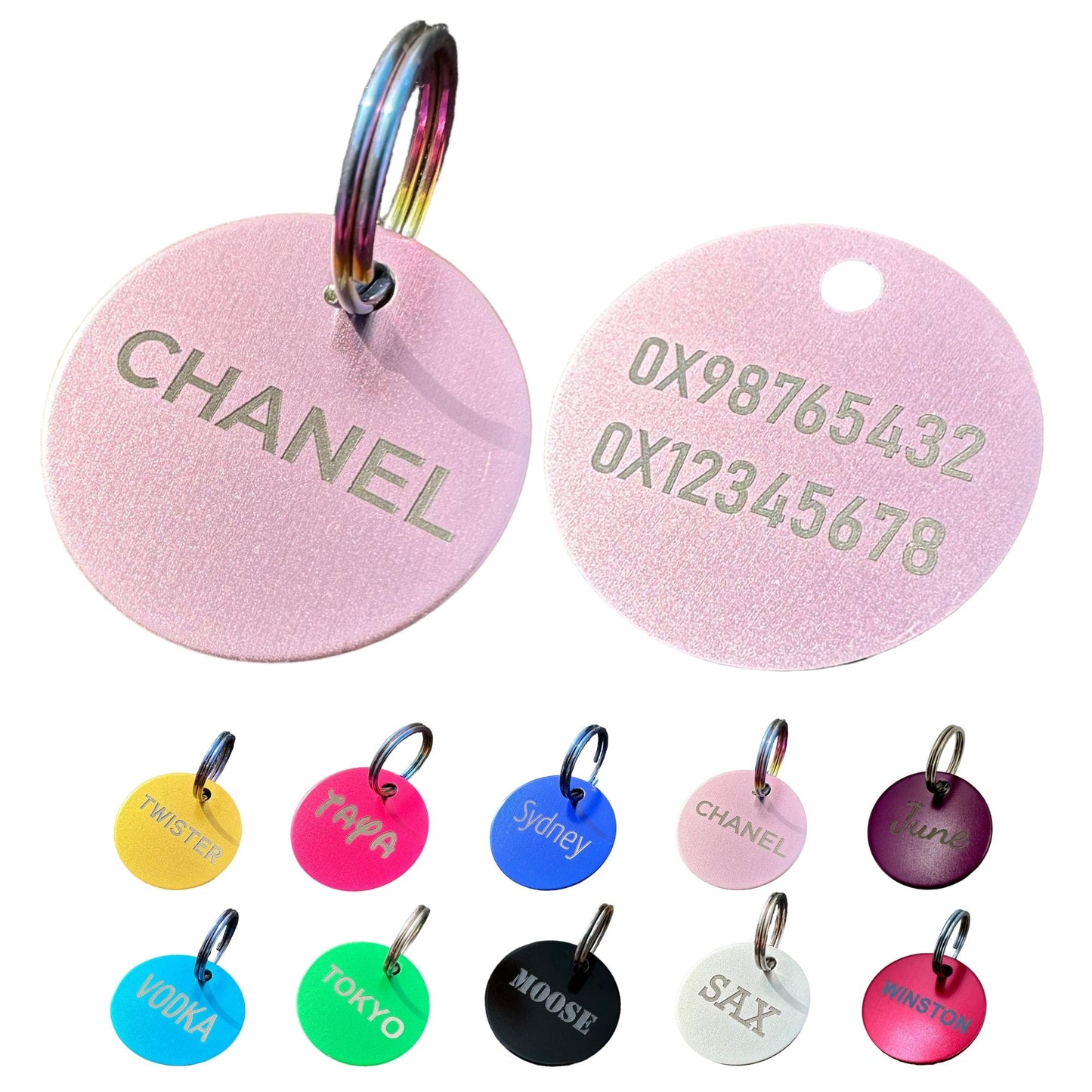 UNIKTAG - Round aluminum medal - Lightweight, colorful and customizable
