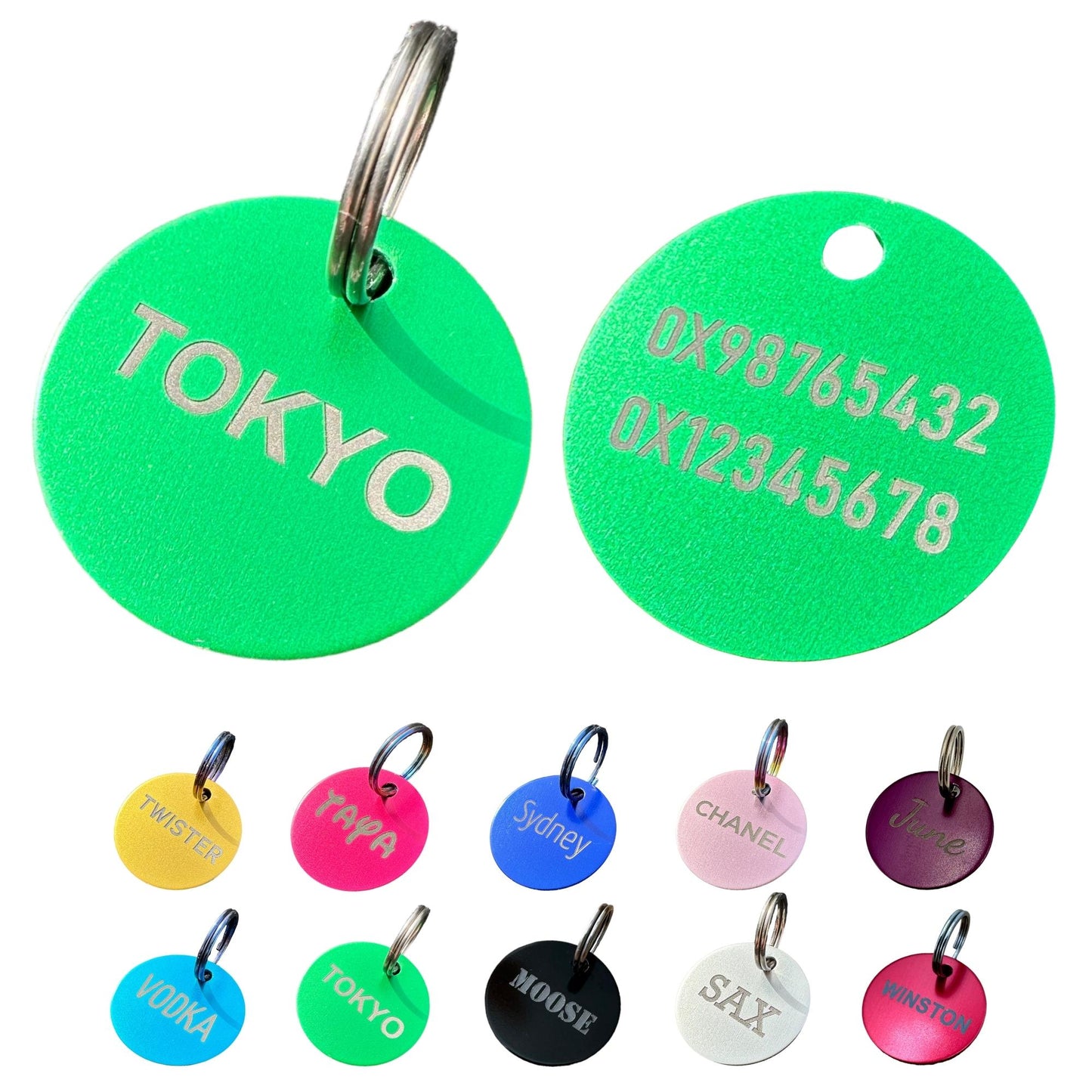 UNIKTAG - Round aluminum medal - Lightweight, colorful and customizable