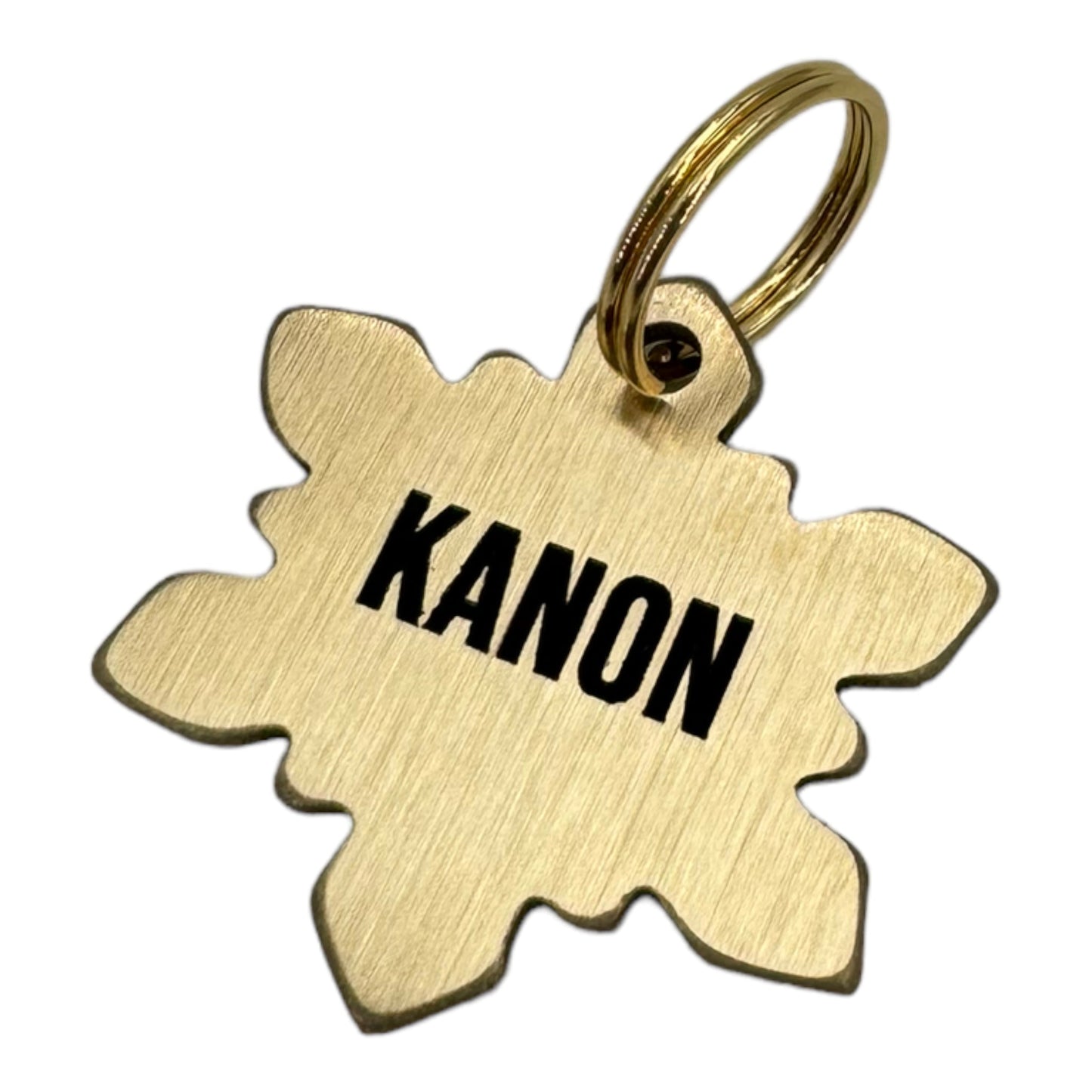 Brass Snowflake QR Code Medal