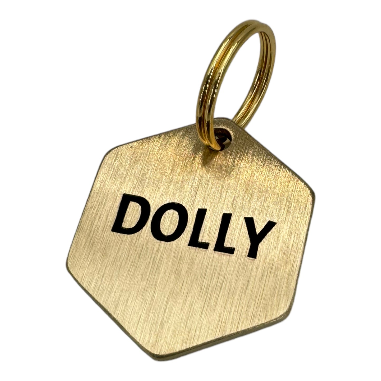 25mm hexagonal brass medal