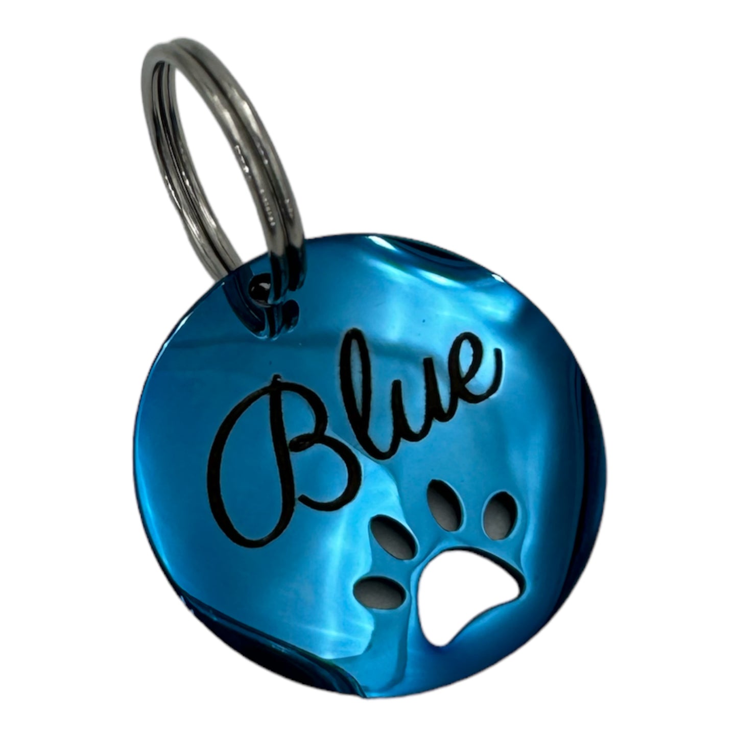 Steel paw print medal