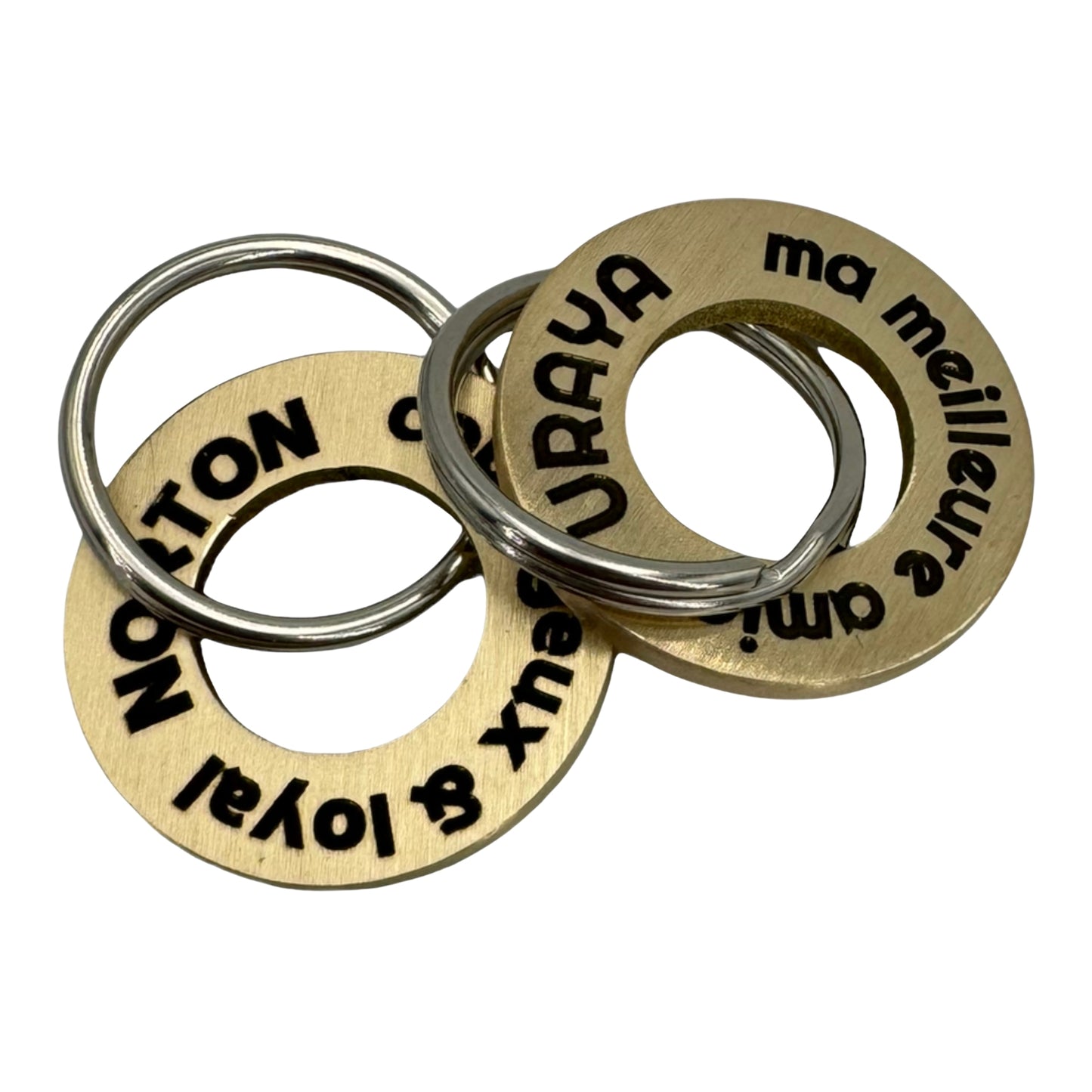 Unpierced brass washer medal