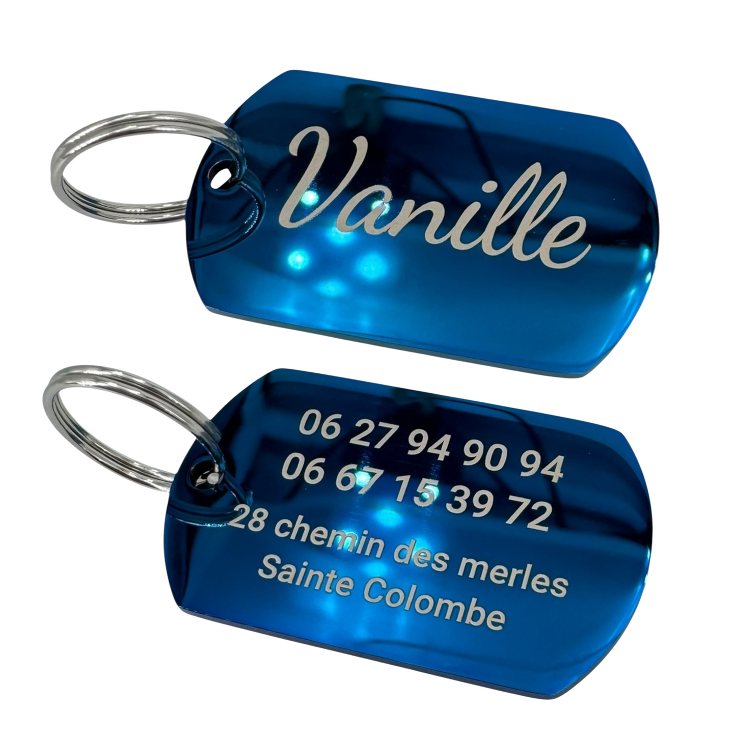 UNIKTAG - Hundemarke aus Edelstahl - Personalisierbar - 7 Farben | Luxus und Originalität