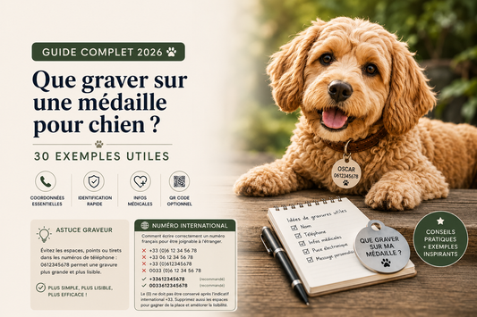 Que graver sur une médaille pour chien ?