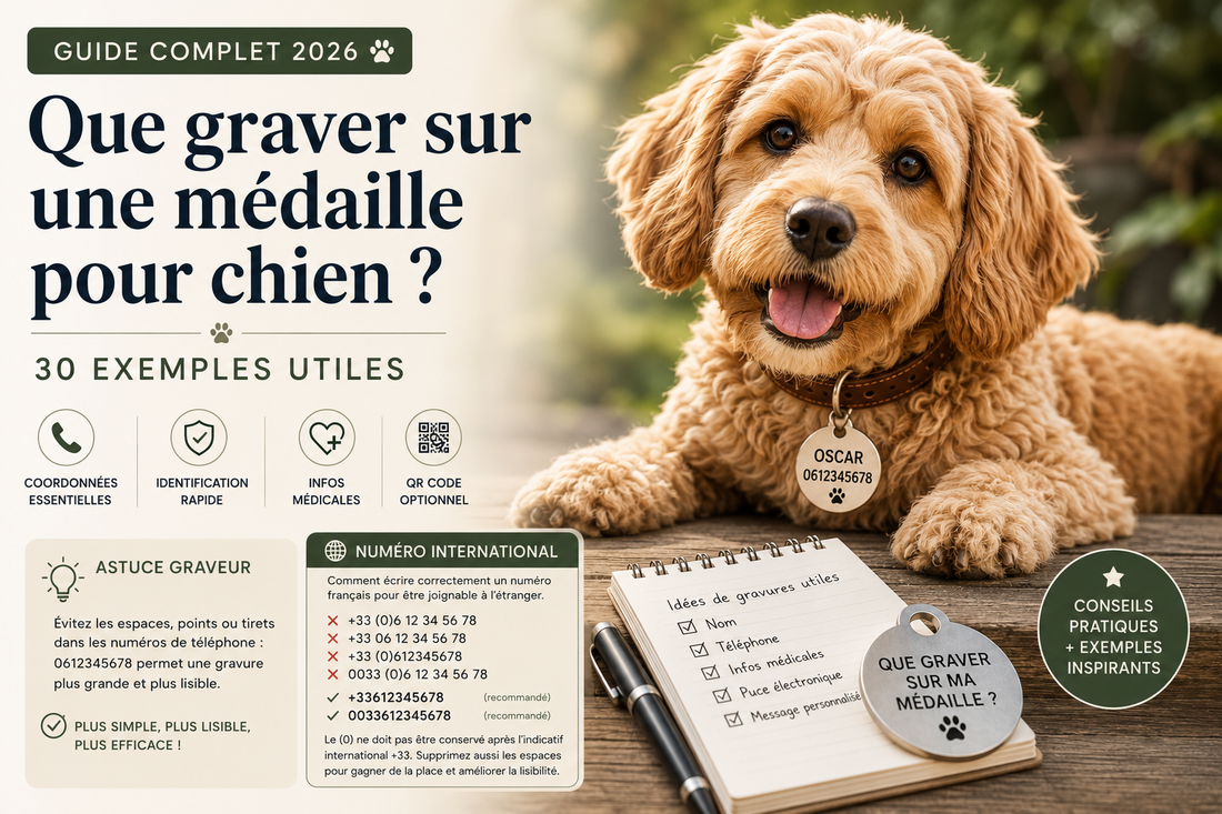 Que graver sur la médaille de son animal ?