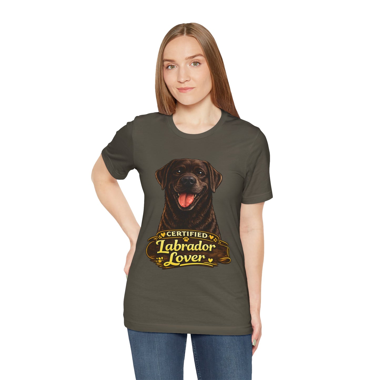 T-shirt Labrador Lover – Unisexe Premium Bella Canvas | Livraison Offerte - chocolat