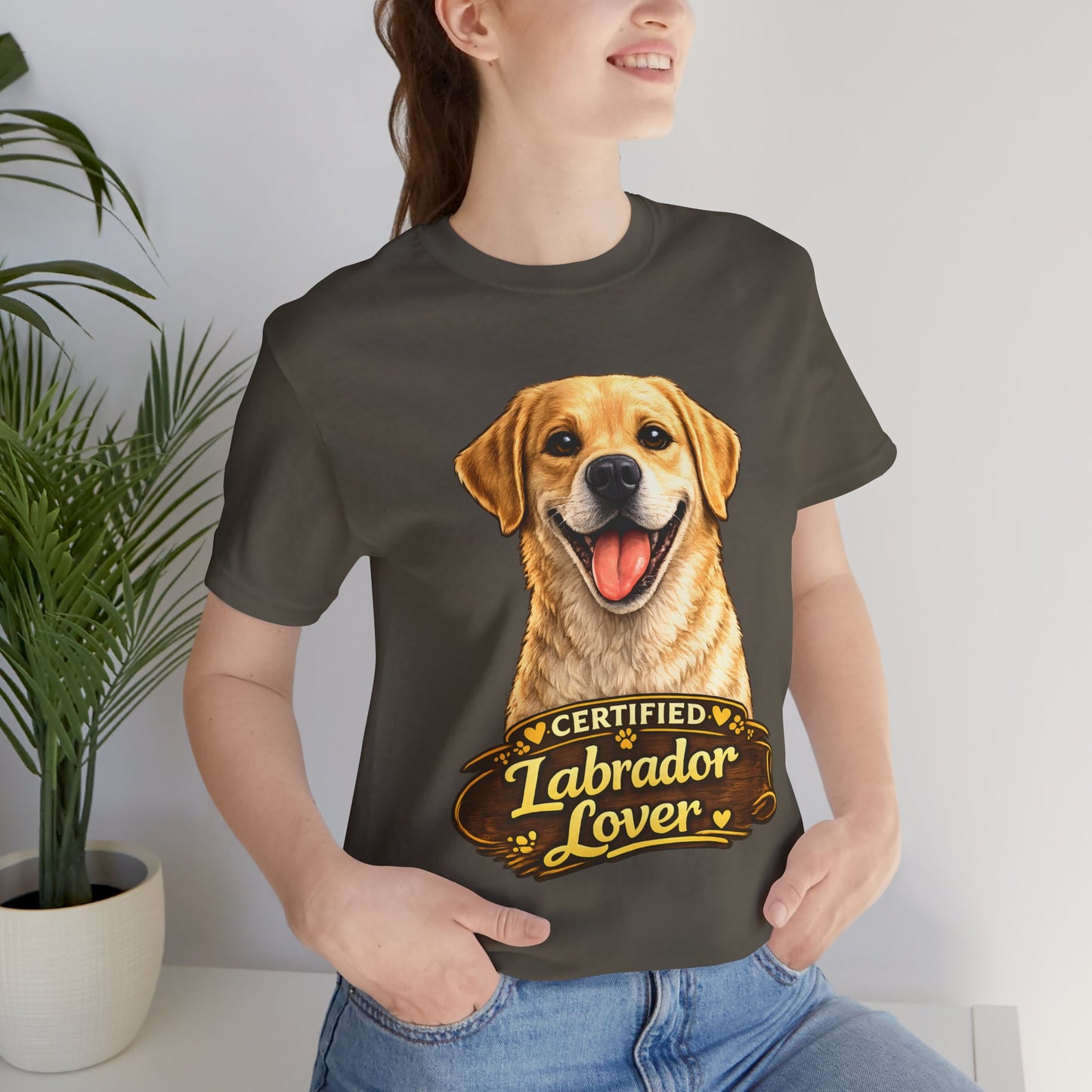 T-shirt Labrador Lover – Unisexe Premium Bella Canvas | Livraison Offerte - sable