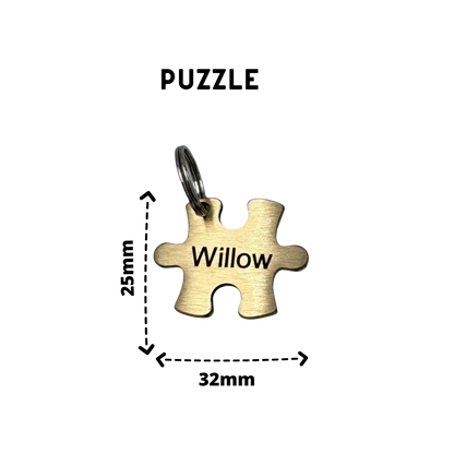 Vue de face de la médaille puzzle laiton