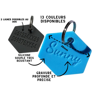 Vue de face de la médaille diamant silicone