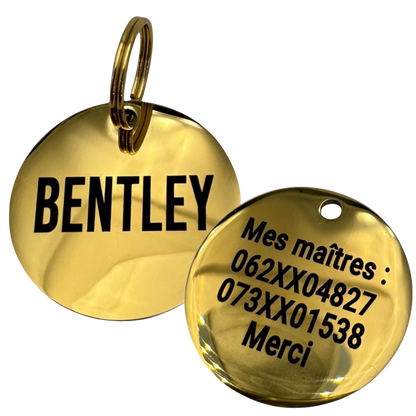 Médaille acier, coloris or