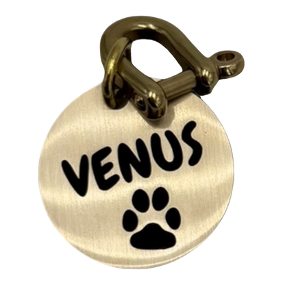 Médaille Masterpiece en laiton polibrassé pour chien, 32mm – UNIKTAG