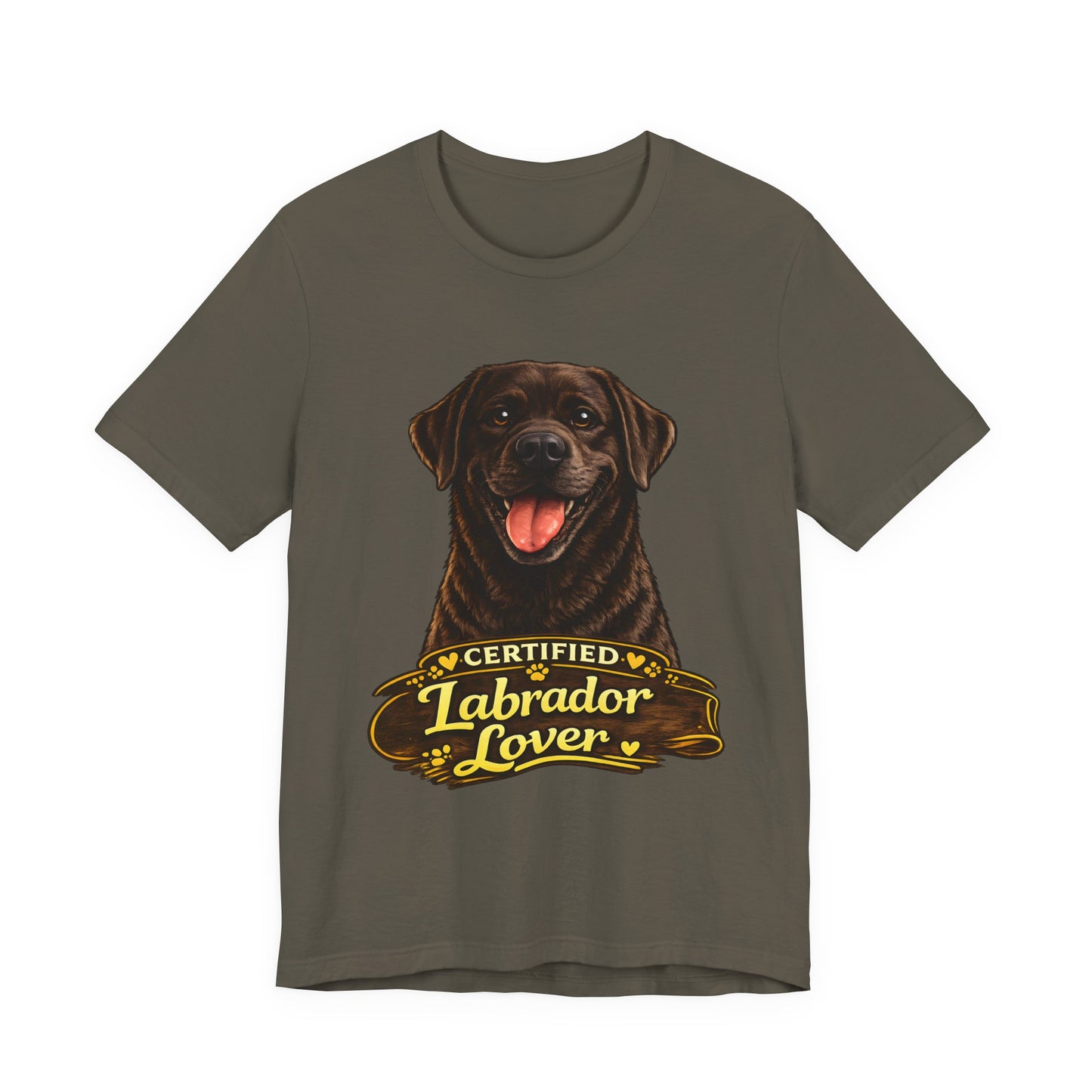 T-shirt Labrador Lover – Unisexe Premium Bella Canvas | Livraison Offerte - chocolat