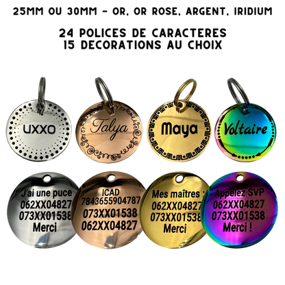 Détail du cerclage de la médaille