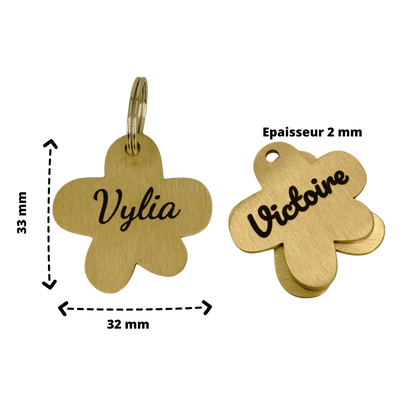 Médaille fleur laiton, vue verso