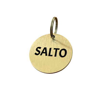 Custom Round Brass Pet ID Tag