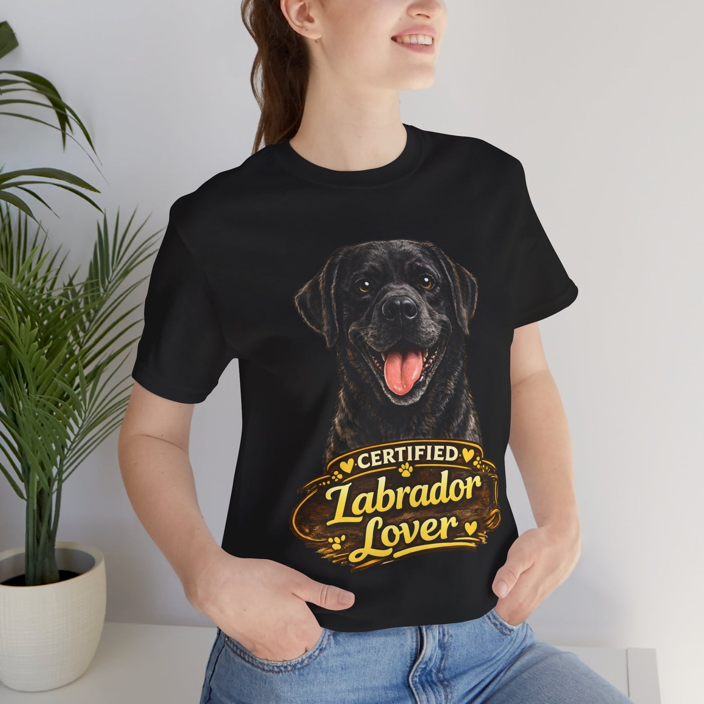 T-shirt Labrador Lover – Unisexe Premium Bella Canvas | Livraison Offerte - brun
