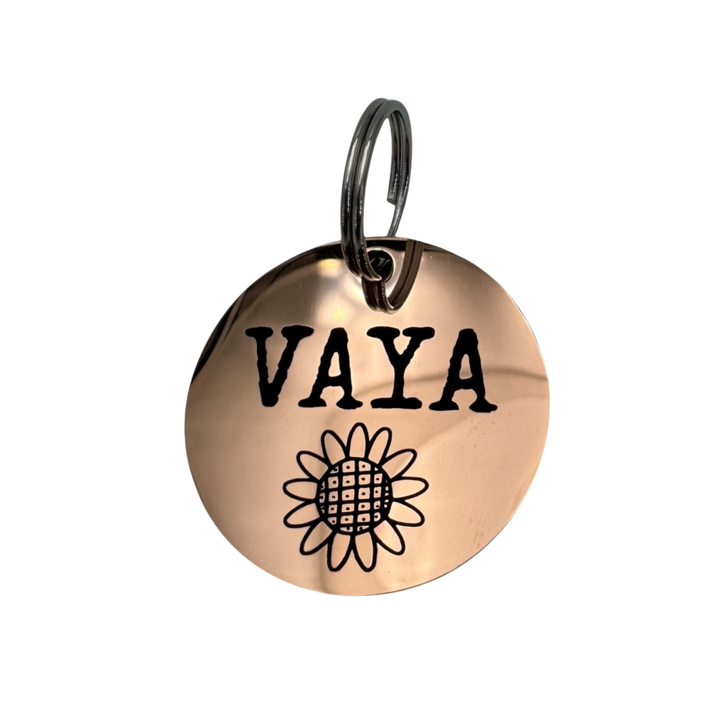 Medal in golden sandalwood 