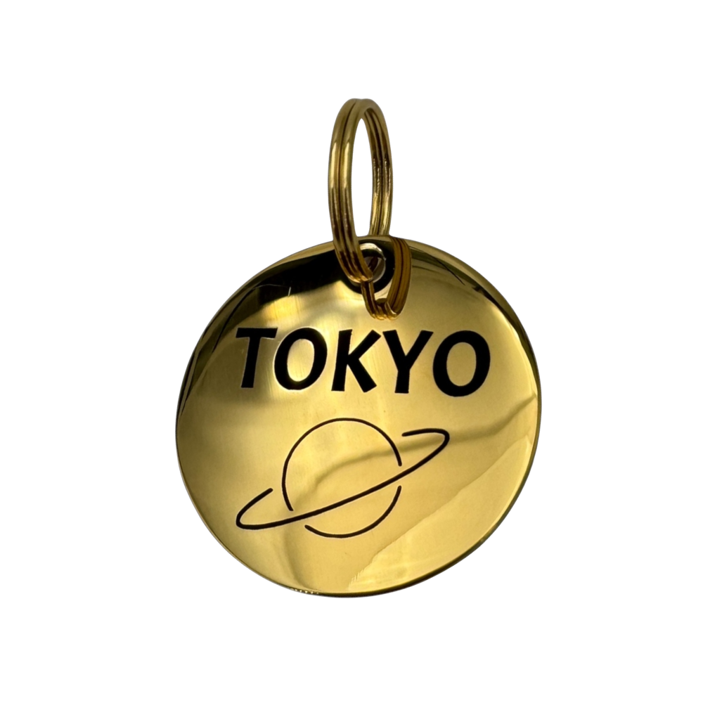 Medal in golden sandalwood 