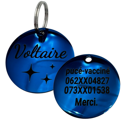 Médaille acier avec motif cœur gravé