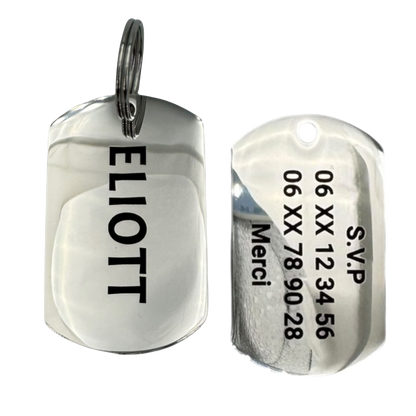 Plaque acier, coloris argent