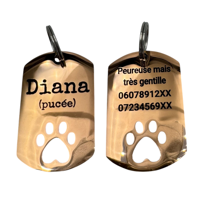 Plaque patte acier, anneau de fixation fourni